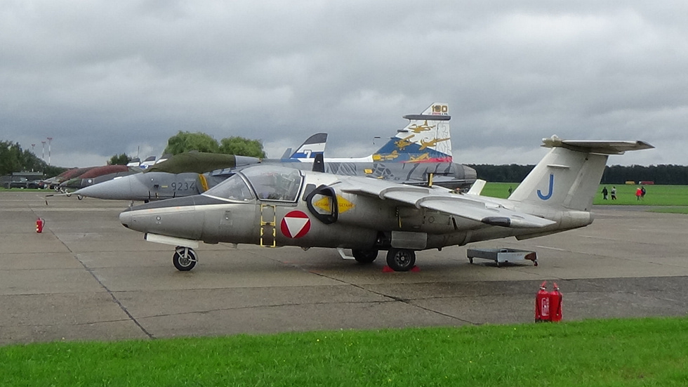 An Austrian Saab 105Ö on static display Austria flew the type until end-2020.