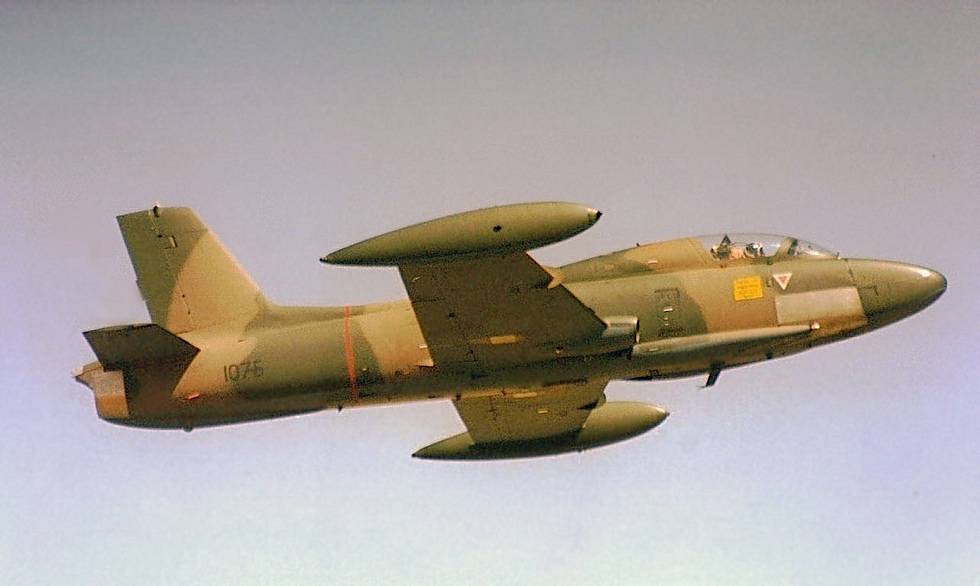 A South African Atlas Impala Mk II the MB-326s heaviest combat user in flight.