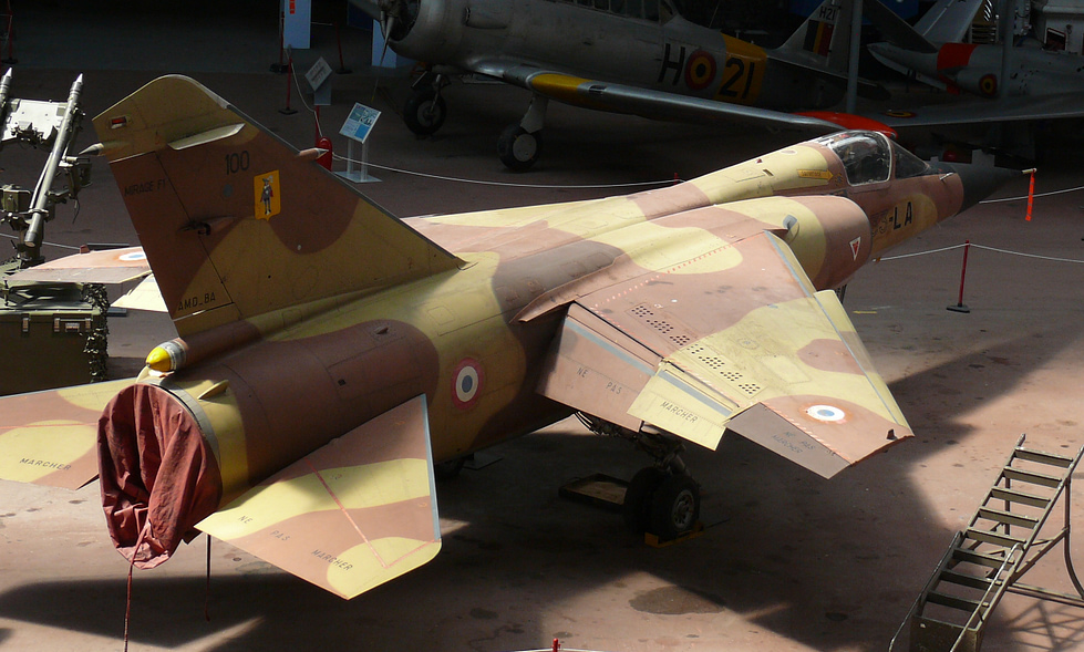 A preserved Mirage F1C in the Royal Military Museum, Brussels the interceptor up close.