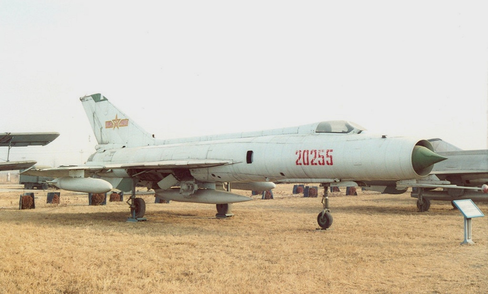 A Shenyang J-8 Finback-A the early nose-intake variant with only a short-range ranging radar.