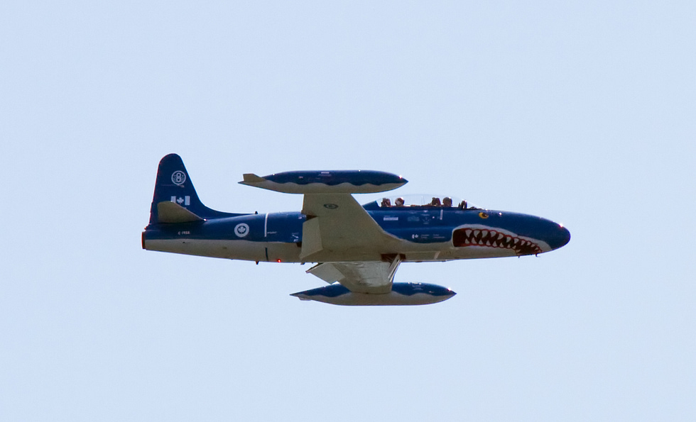 A Canadair CT-133 Silver Star the Canadian-built T-33, re-engined with the Rolls-Royce Nene.