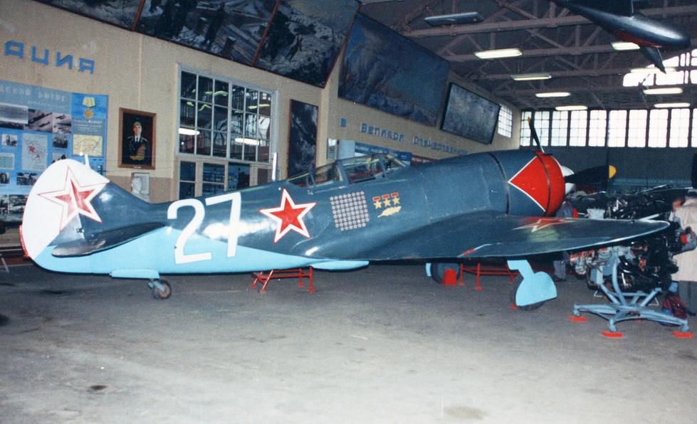 A wartime Lavochkin La-7 the wooden-construction Soviet fighter of 194445.