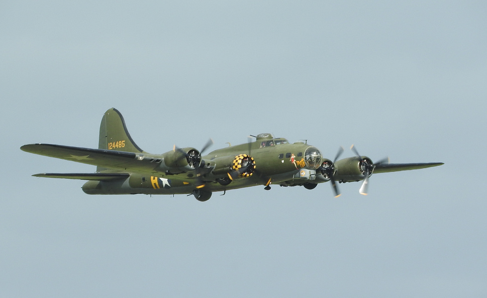 The airworthy B-17G Sally B, Europes last flying Fortress, kept airborne by volunteers.