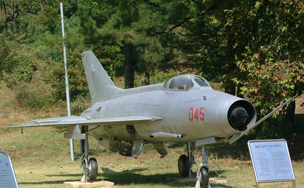 A Chengdu J-7 of the Chinese Air Force the domestic backbone interceptor for decades.