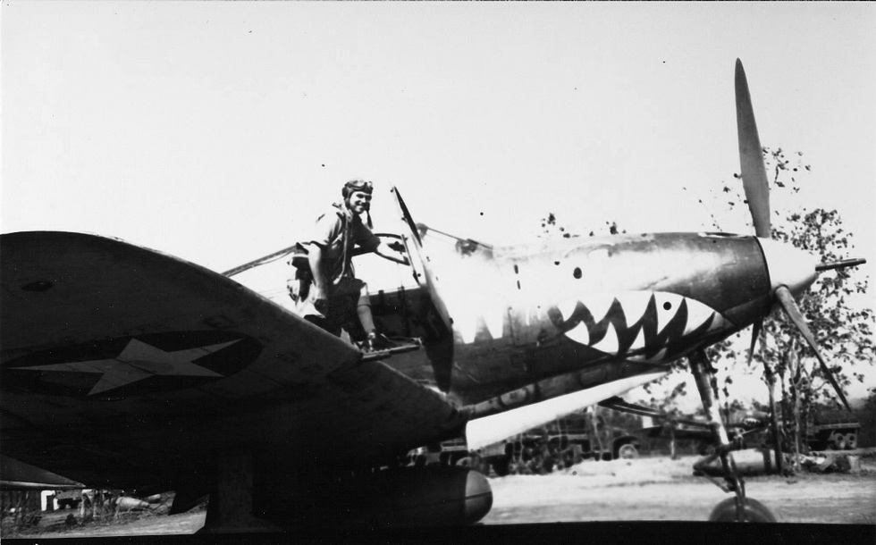 A P-400 Airacobra in the Pacific export aircraft that fought a low-level war over the Solomons.