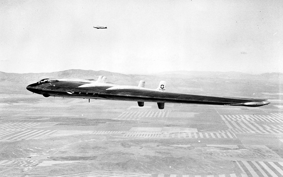The first YB-49 prototype, converted from an XB-35 airframe.