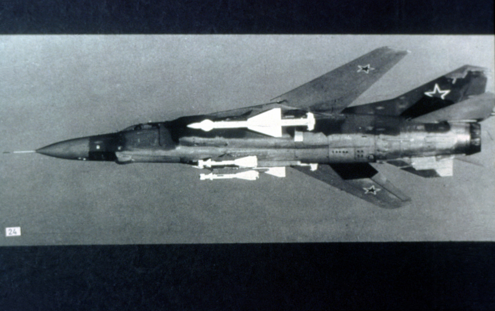 MiG-23 armament the R-23/R-24 and R-60 missiles that gave the Flogger its beyond-visual-range reach.