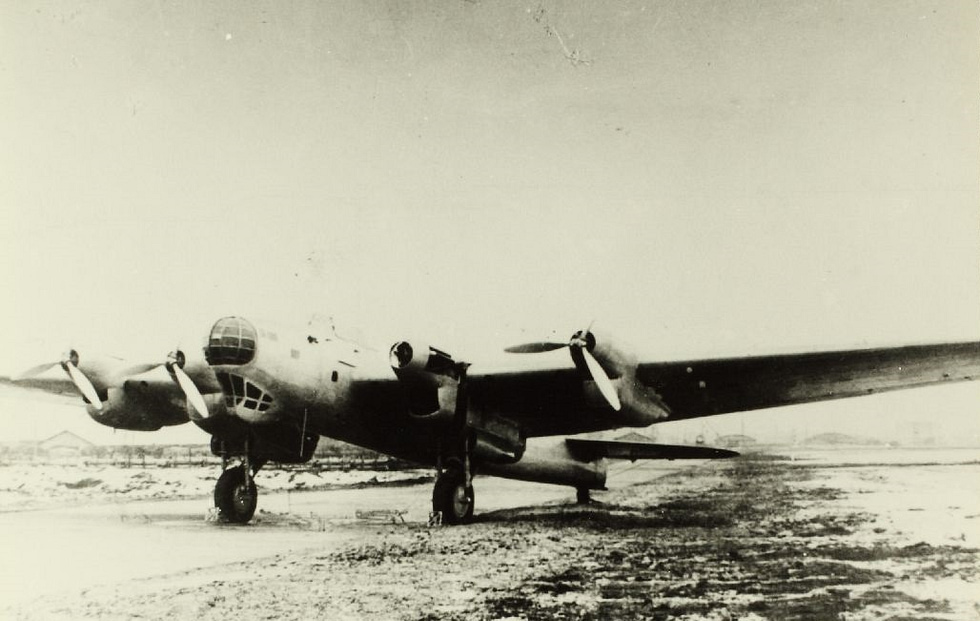 The Tupolev ANT-42 prototype, forerunner of the TB-7 and Pe-8, first flown in 1936.