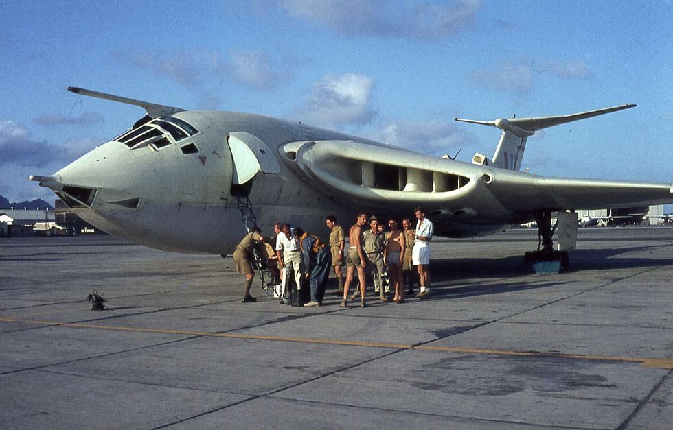 A Victor during low-level trials at RAF Khormaksar the V-Force forced down under the radar.