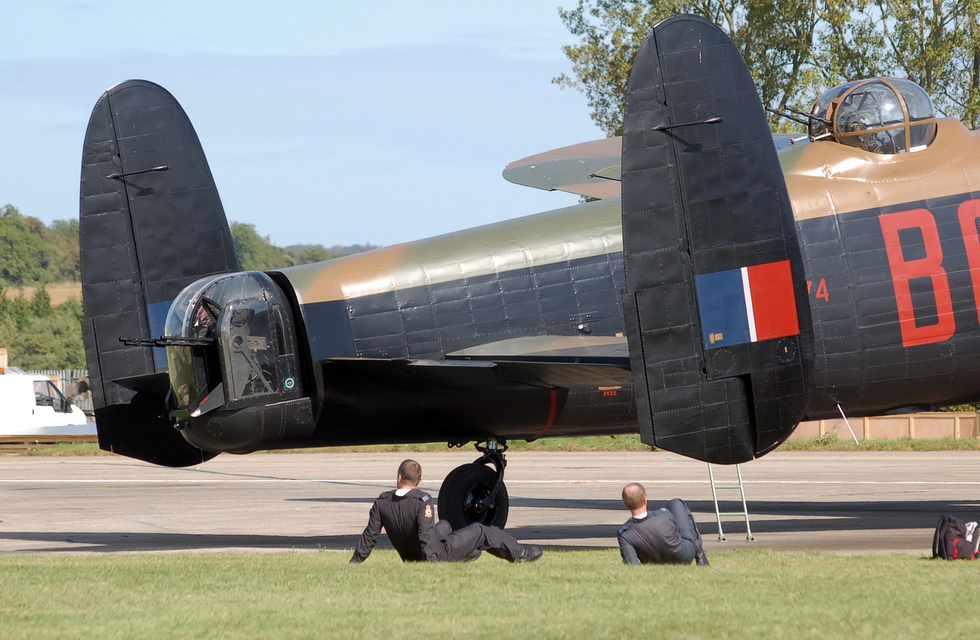 PA474 City of Lincoln its nose, dorsal and tail turrets carried eight .303in Brownings.