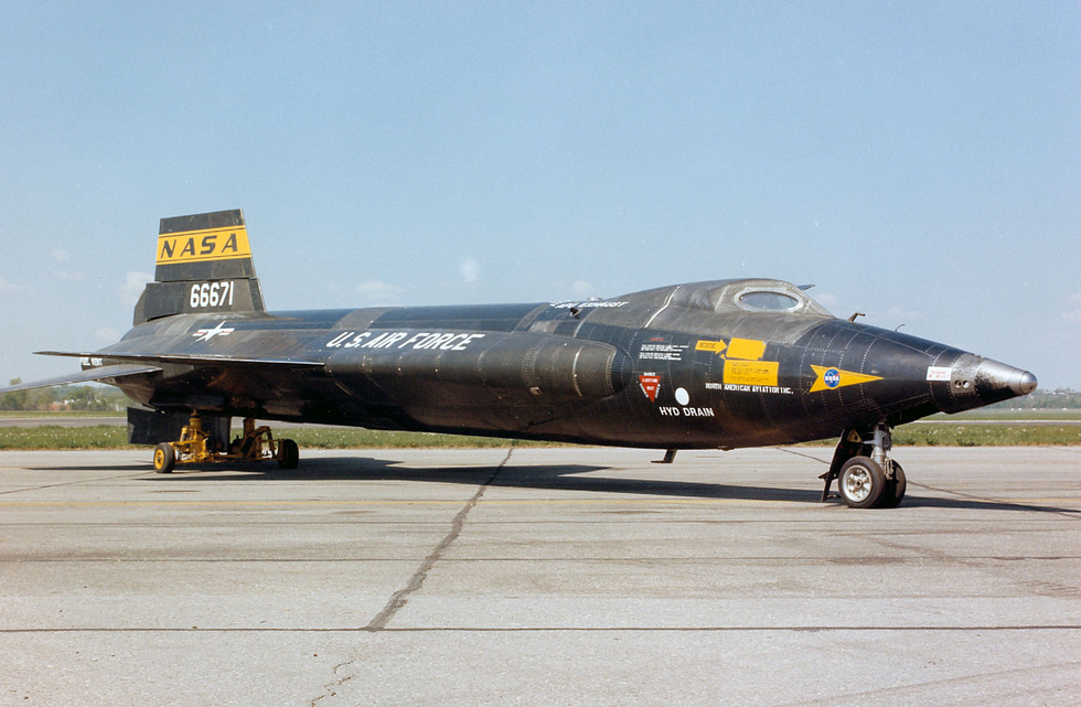 The record-setting X-15A-2 preserved at the National Museum of the U.S. Air Force.