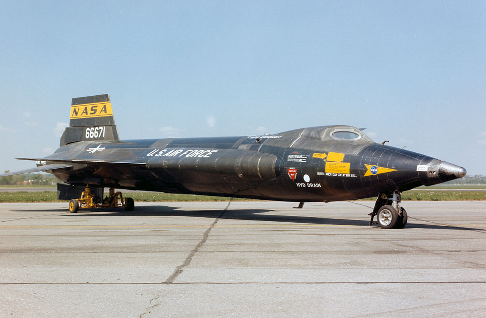 The record-setting X-15A-2 preserved at the National Museum of the U.S. Air Force.