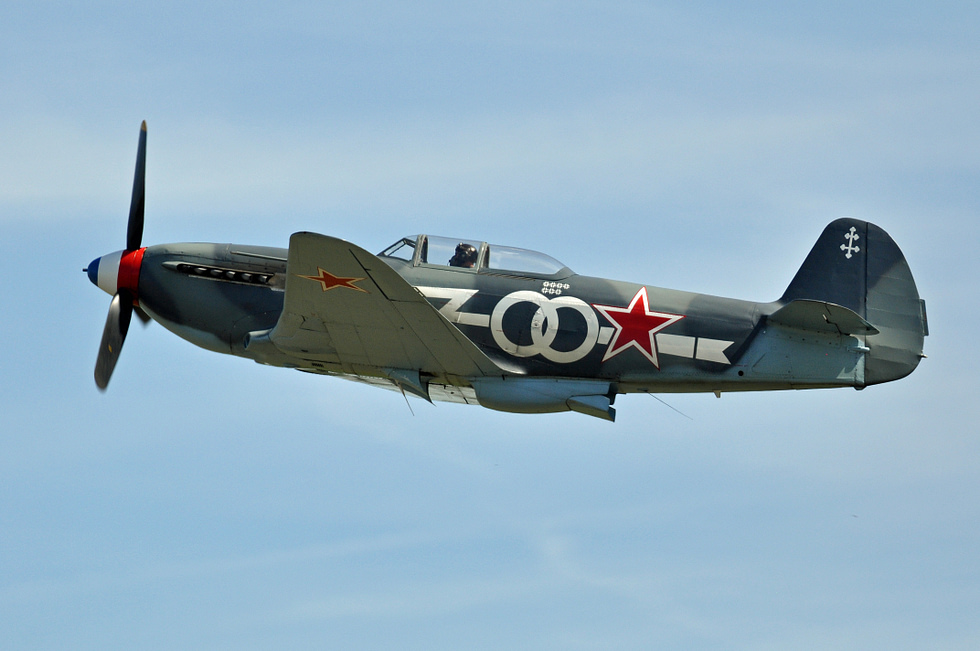 A Yakovlev Yak-3 in flight small, light and built for the turning fight.