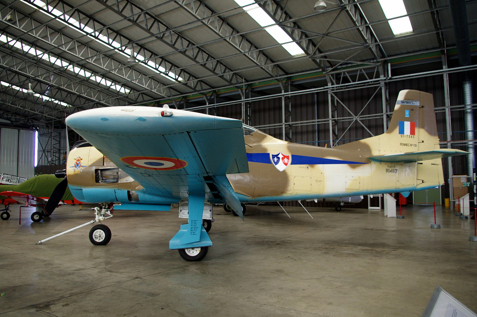 A preserved North American T-28 Fennec the French counter-insurgency conversion of the Trojan.