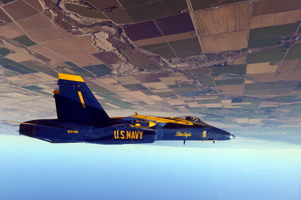 A US Navy Blue Angels legacy Hornet the team flew the type from 1986 to 2020.