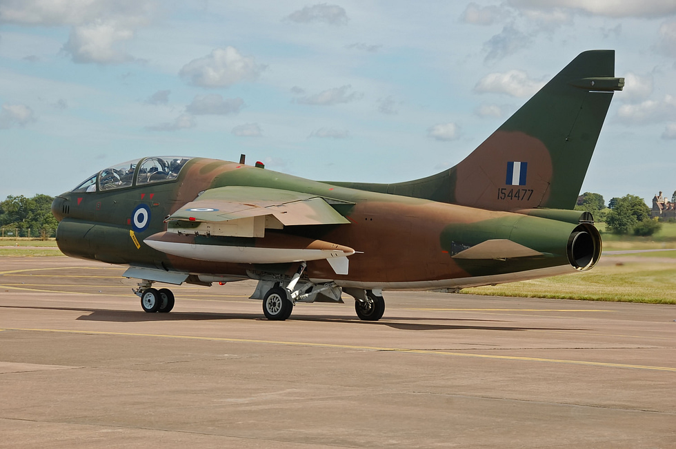 A Hellenic Air Force Corsair II departing RAF Fairford, July 2014 the last operator.