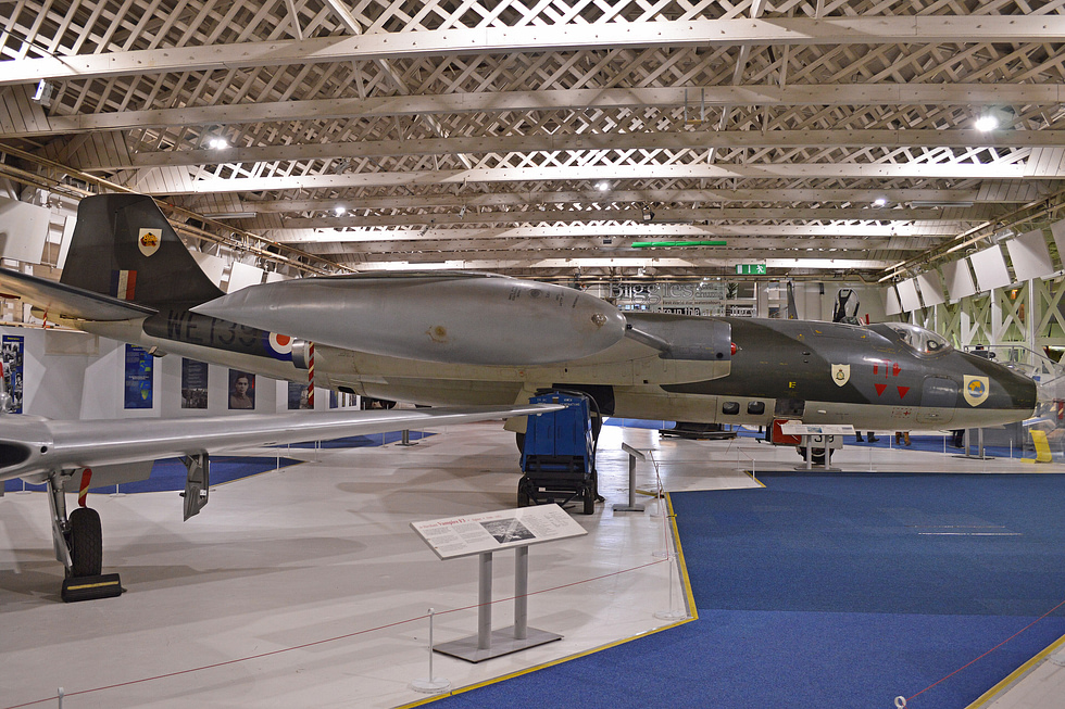 A preserved Canberra PR.3 one of the reconnaissance marks that carried cameras instead of bombs.