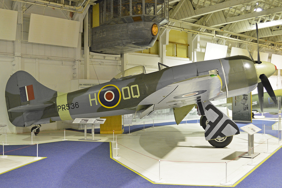A preserved radial-engined Tempest II (PR536) the Centaurus variant that missed the war and served on postwar.