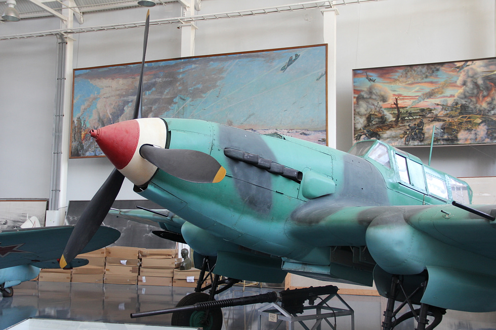 A preserved Ilyushin Il-2 Sturmovik the armoured ground-attack aircraft built in greater numbers than any other.