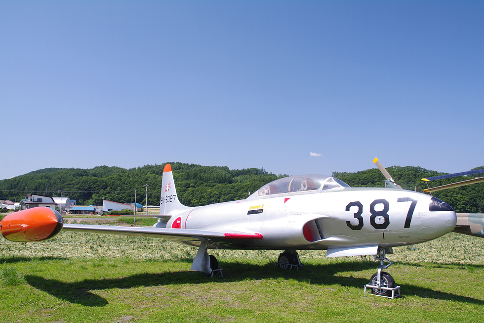 A Kawasaki-built T-33A of the Japan Air Self-Defense Force 210 were licence-built in Japan.