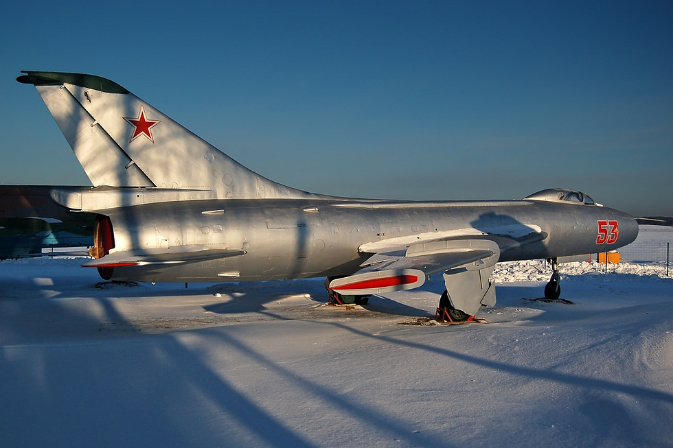 A Su-7BKL in Soviet Air Force markings the type entered Soviet Frontal Aviation service from around 1959.