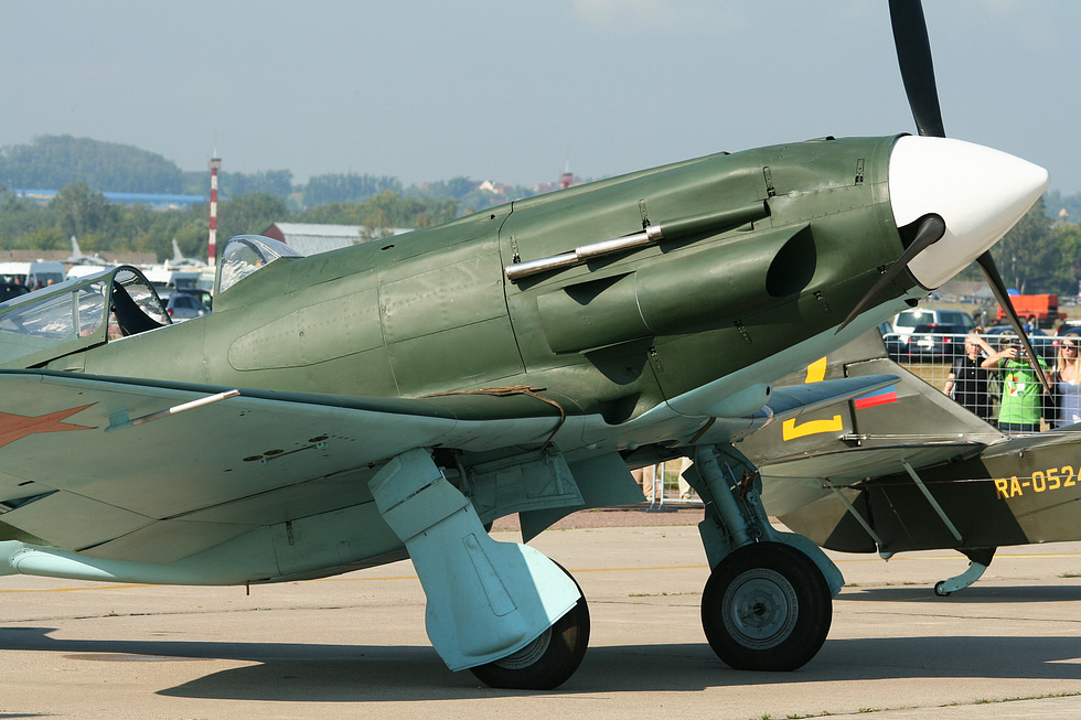 The restored White 1 MiG-3, its long nose housing the big Mikulin AM-35A V12.