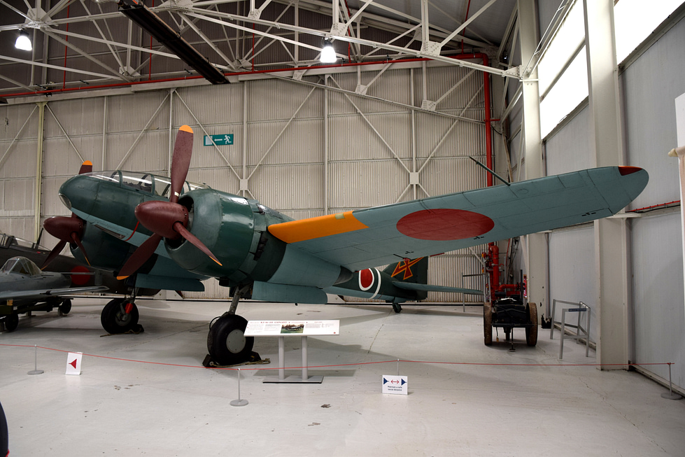 The sole surviving Dinah in 81st Sentai markings a front three-quarter view of its clean lines.