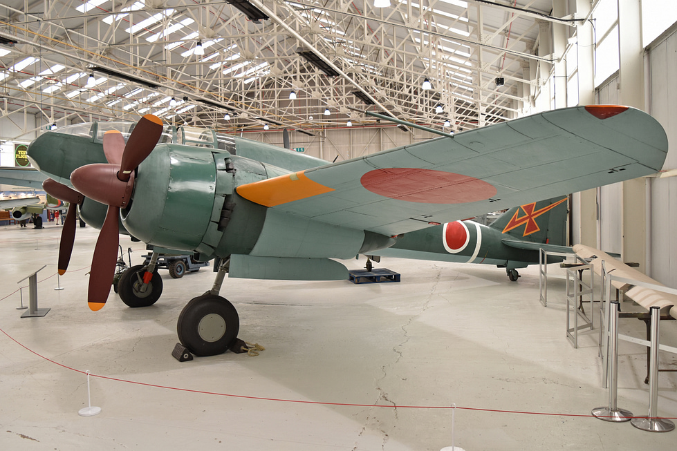 In profile the Ki-46s streamlined, wasp-waisted fuselage is unmistakable.