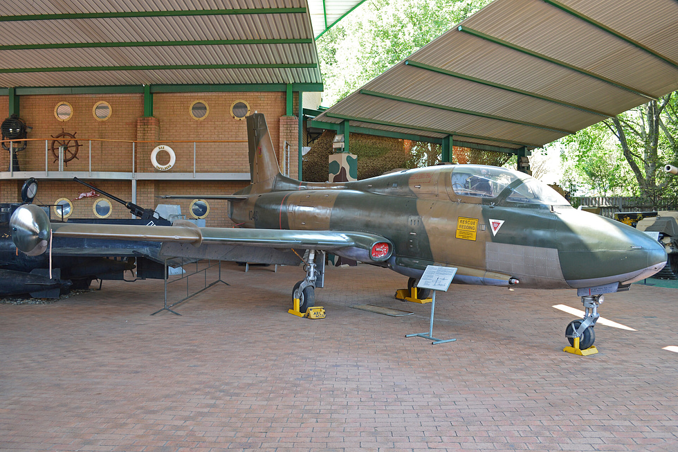 An Atlas Impala Mk II, the single-seat attack version of the Macchi.