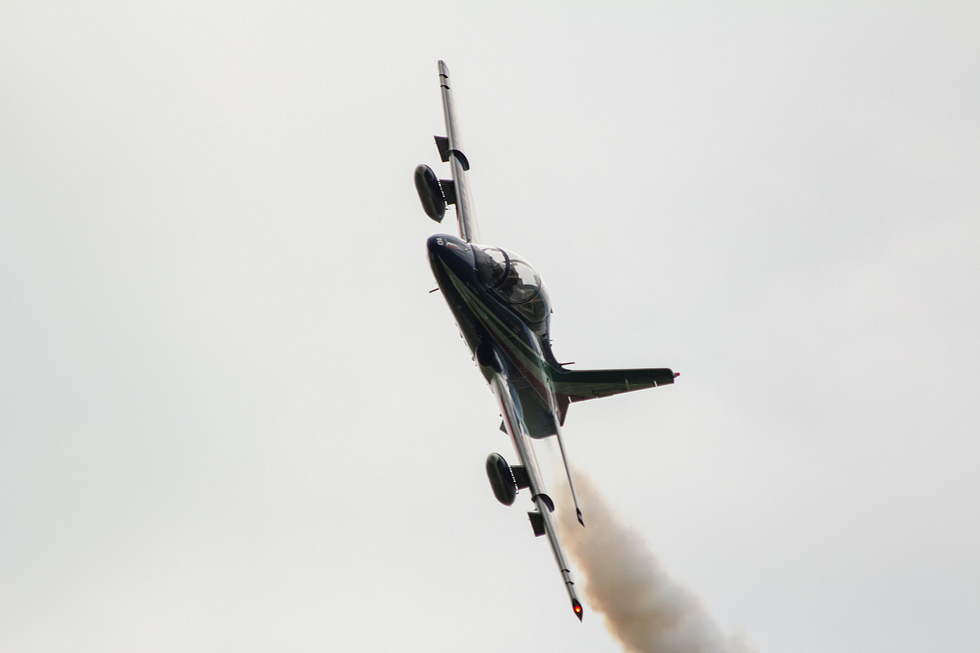 The Frecce Tricolori at full stretch the MB-339 as Italys flying signature.