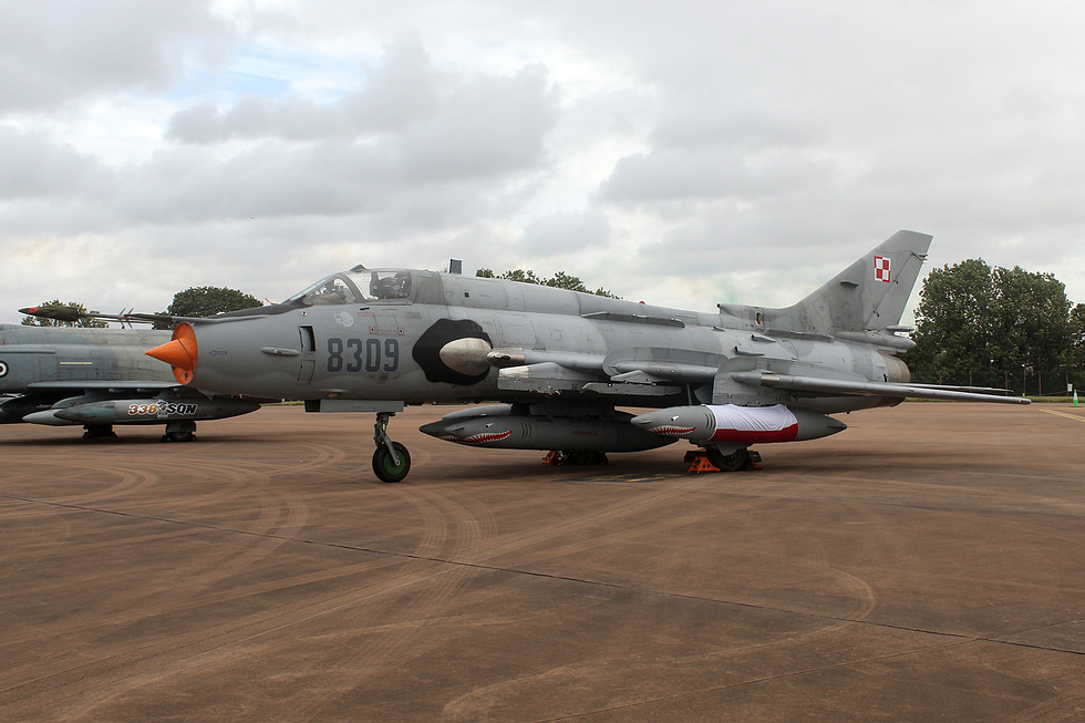 A Su-22M4 Fitter of the Polish Air Force the last frontline Fitters in Europe.