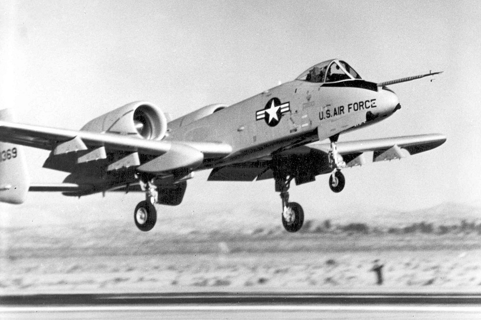 The Fairchild Republic YA-10A prototype that first flew in May 1972.
