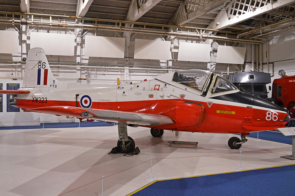 T.5A XW323, the aircraft on which Prince Charles trained, preserved at the RAF Museum.