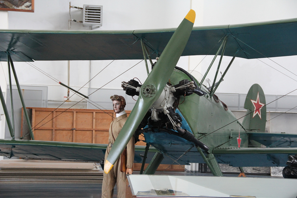 A Polikarpov Po-2 in flight the most-produced biplane in history.