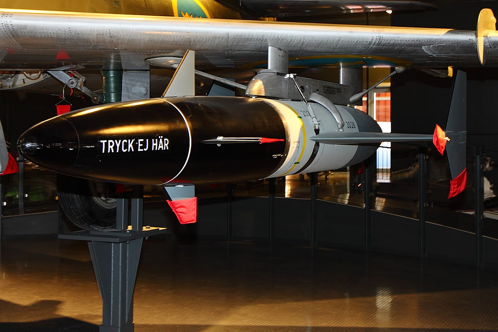 The Rb 04, the radar-homing anti-ship missile that made the A32A a coastal-defence striker.
