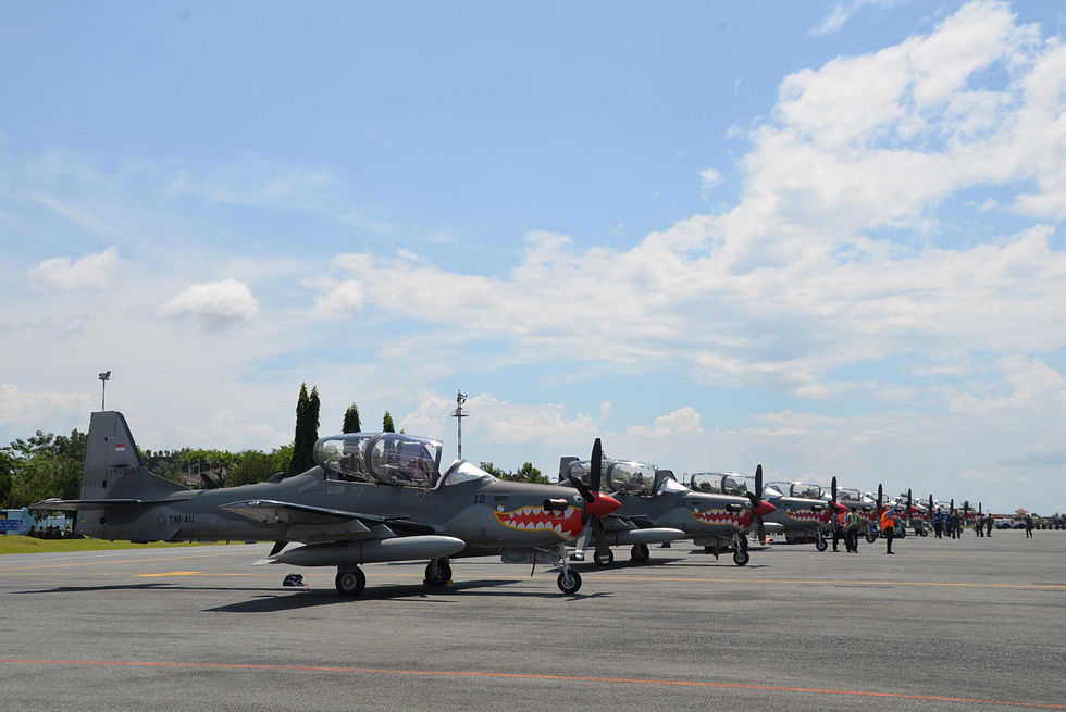 An Indonesian Air Force EMB-314 Super Tucano the A-29 reached Asia as well.