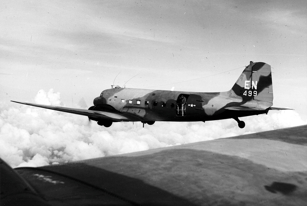 An AC-47D of the 4th SOS flying out of Nha Trang, South Vietnam.