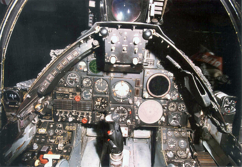 Inside the office: the cockpit and instrument panel of a USAF A-7D.