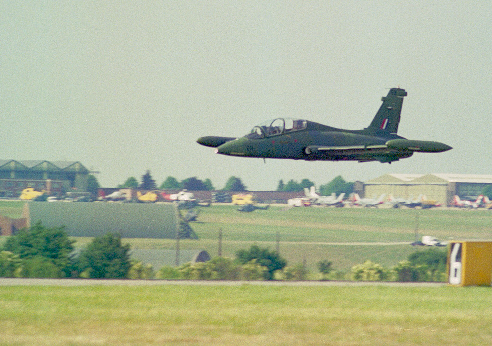 An Aeronautica Militare MB-339 in the trainer role it has filled since 1979.