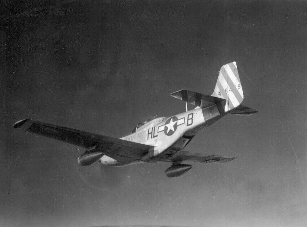 American Beauty Capt. John J. Volls P-51D of the 31st Fighter Group over Italy, 1944.
