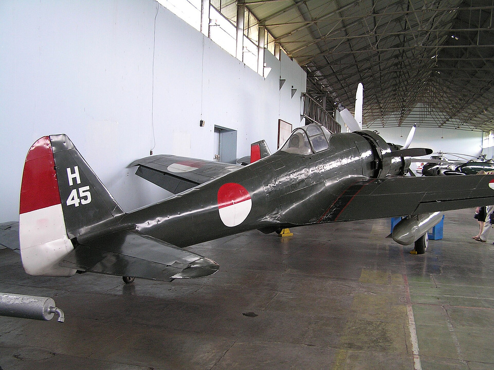 A Ki-43 in early Indonesian (AURI) markings a captured post-war survivor.