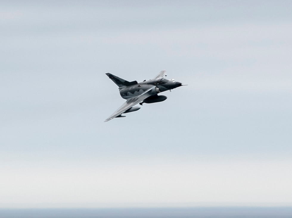 A Kfir climbing in flight the delta fighter built around an American J79.