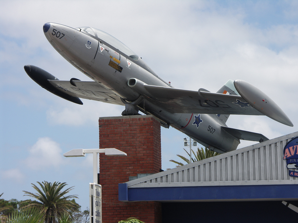 An Atlas Impala Mk I on the ground the two-seat trainer version.