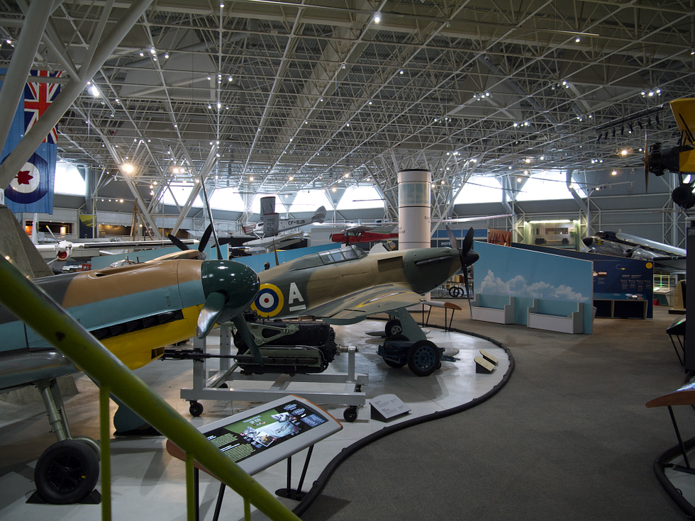 A Canadian-built Hurricane XII preserved at the Canada Aviation and Space Museum.
