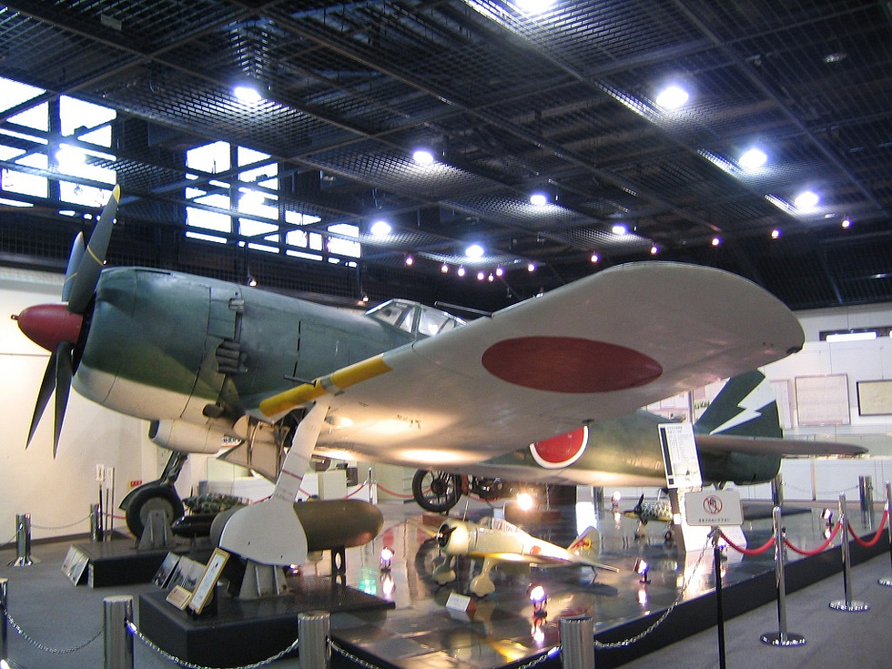 The surviving Ki-84-I preserved at the Chiran Peace Museum, Kagoshima the last Hayate in the world.