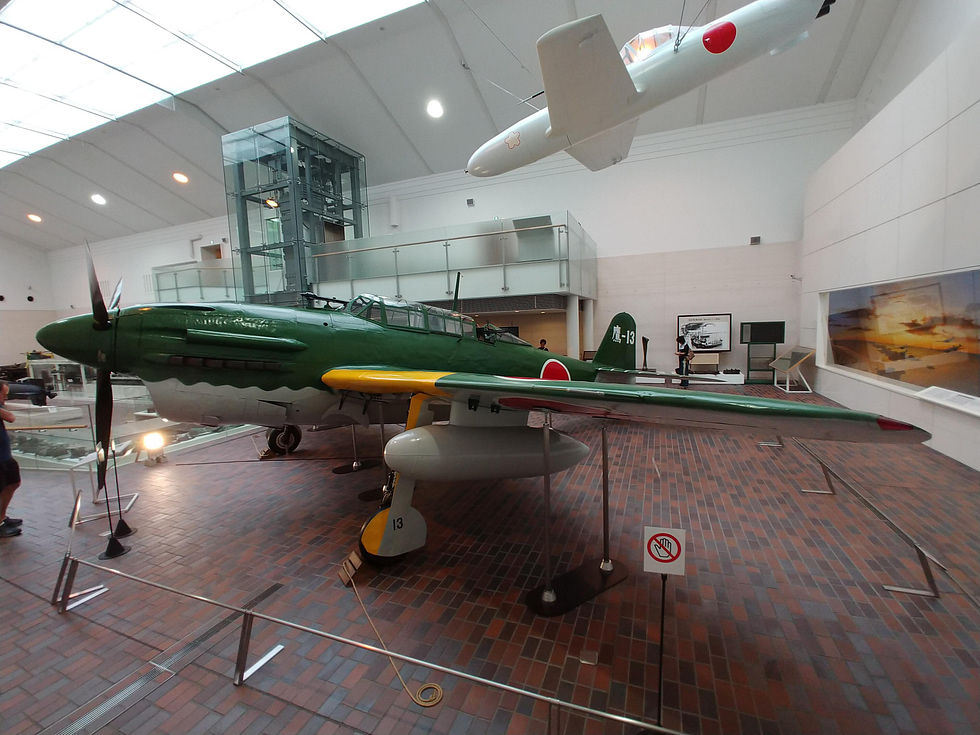 The sole surviving D4Y airframe, preserved at the Yshkan museum in Tokyo.