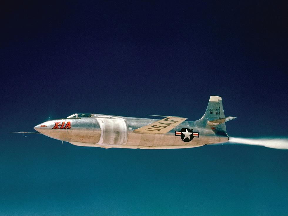 The Bell X-1A, which reached about Mach 2.44 in December 1953 before its near-fatal spin.