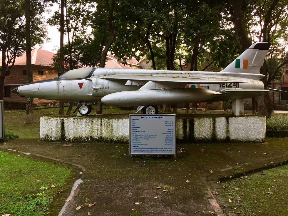 A preserved Indian Air Force Folland Gnat the Sabre Slayer of the 1965 and 1971 wars.