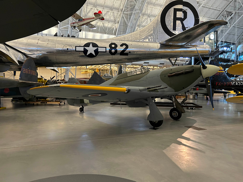 A cannon-armed Hurricane Mk IIC, LF686, preserved at the Smithsonian.