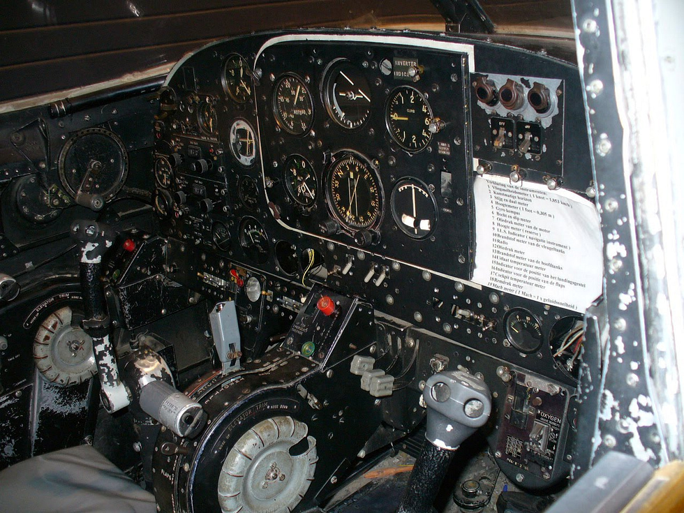 The side-by-side cockpit instructor and pupil sat shoulder to shoulder with dual controls.